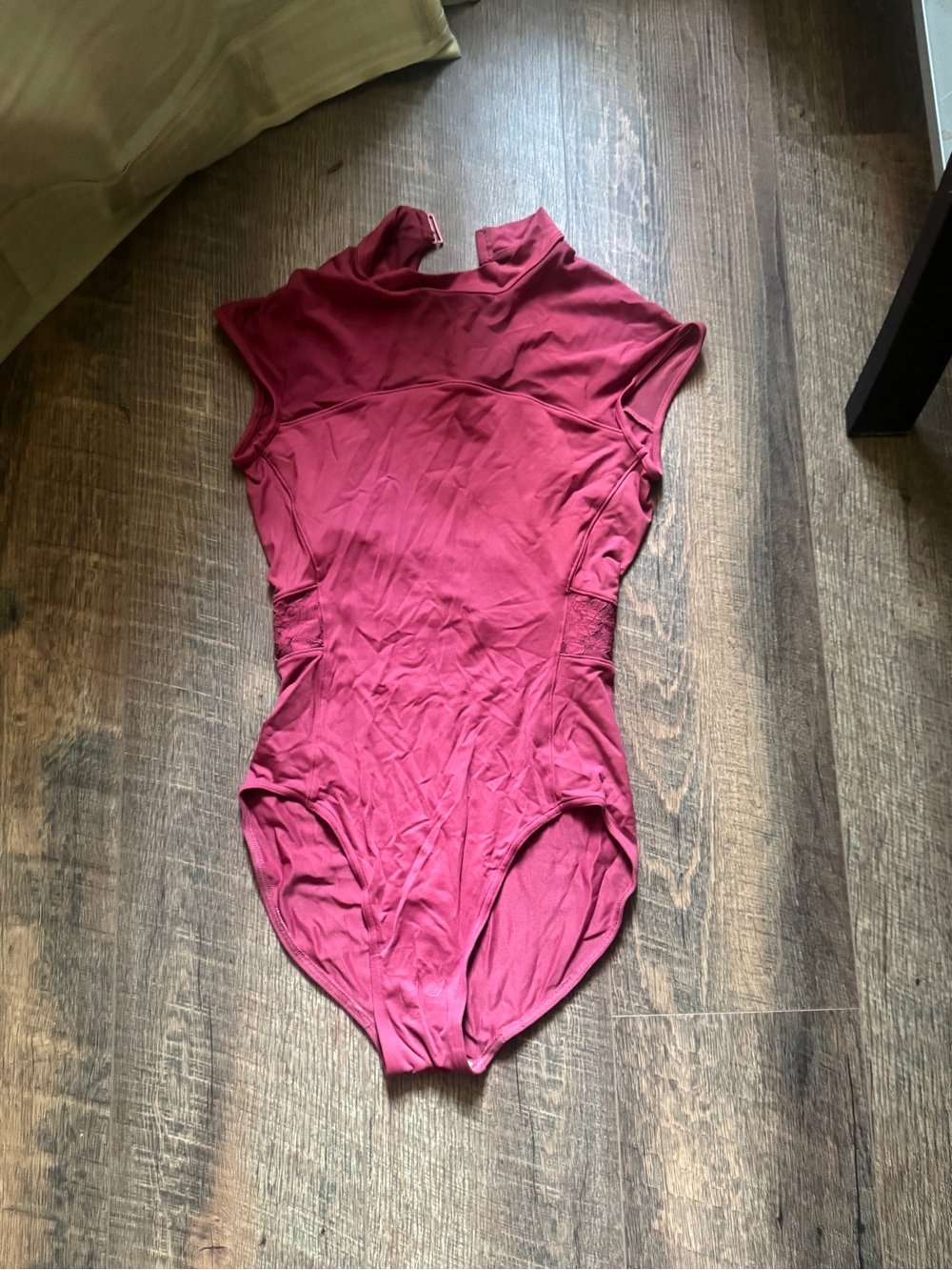 Bloch Wine-Red Short Sleeve Leotard